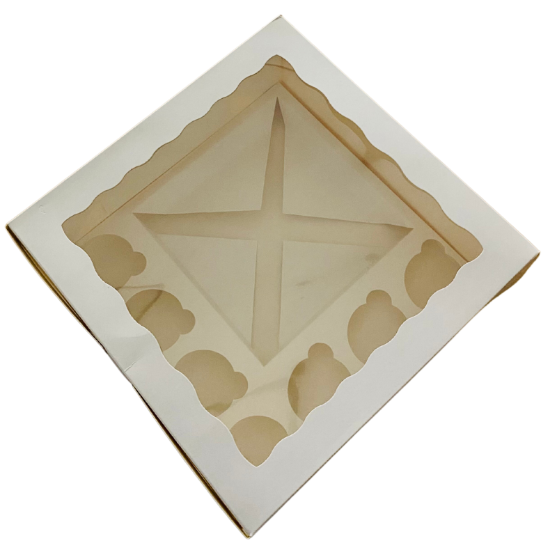 7Hole Cupcake Bento (8 Inch Board) Box + Insert AOME Packaging